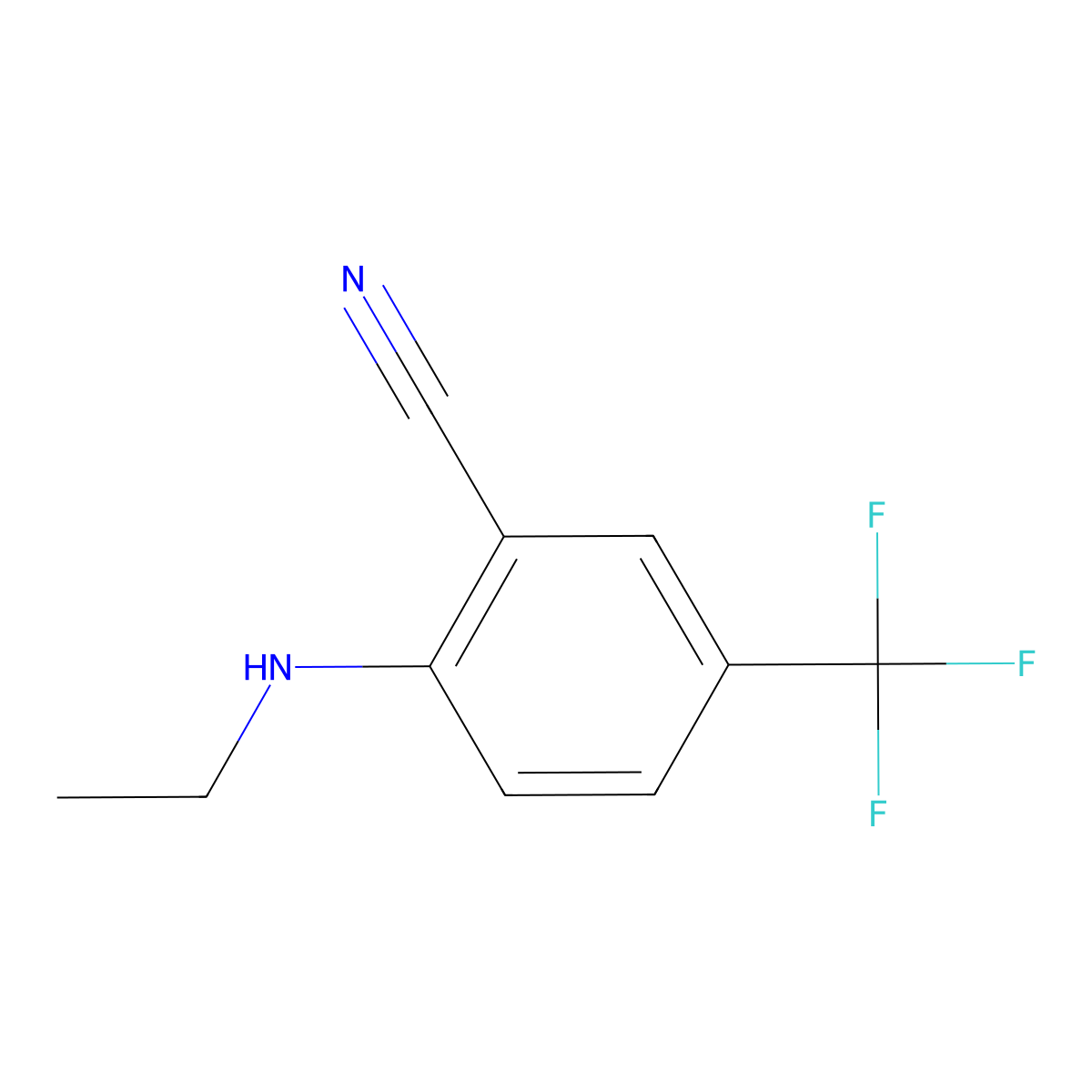 2-(Ethylamino)-5-(trifluoromethyl)benzonitrile molecular structure, CAS 1094243-48-7