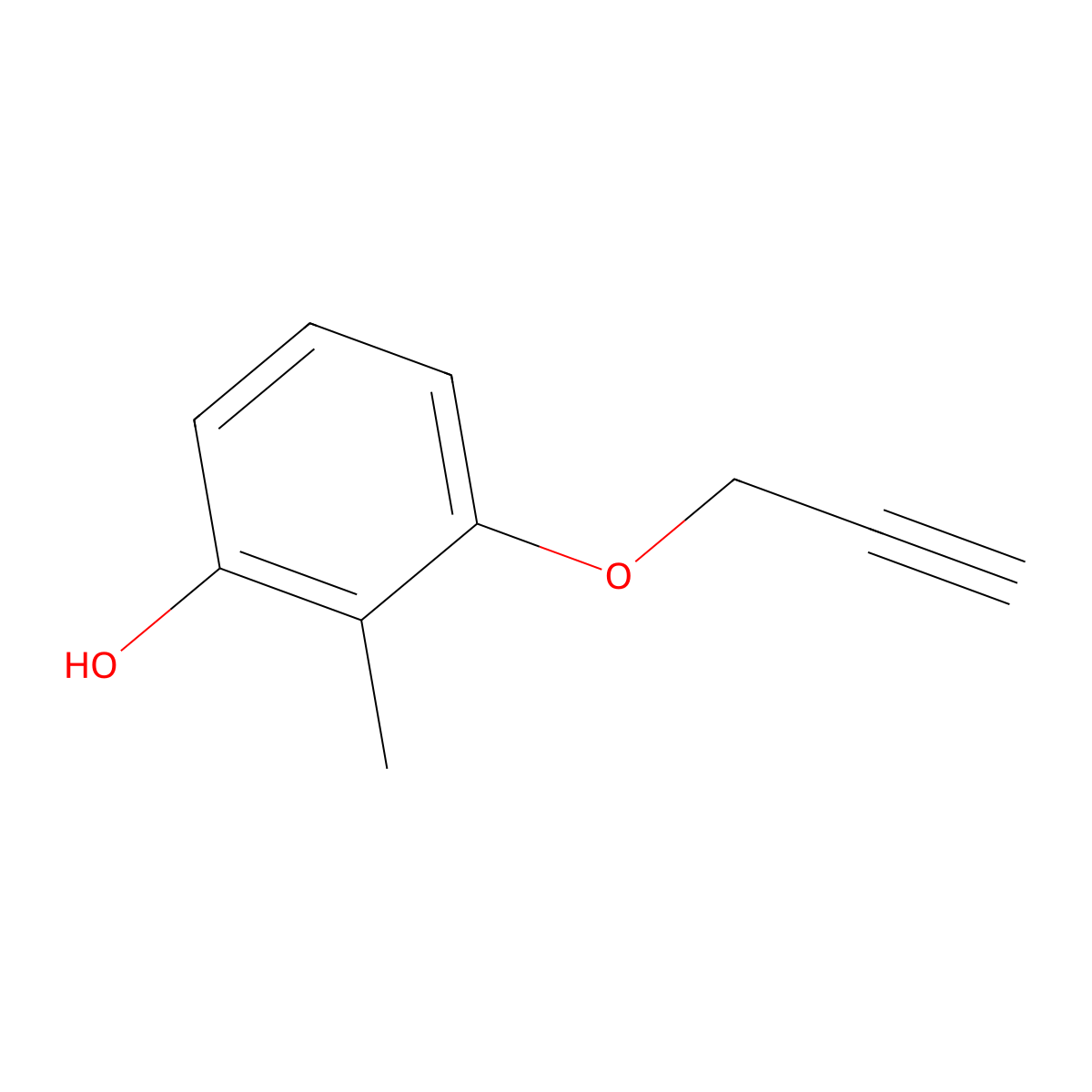 2-Methyl-3-(prop-2-yn-1-yloxy)phenol molecular structure, CAS 1094247-71-8