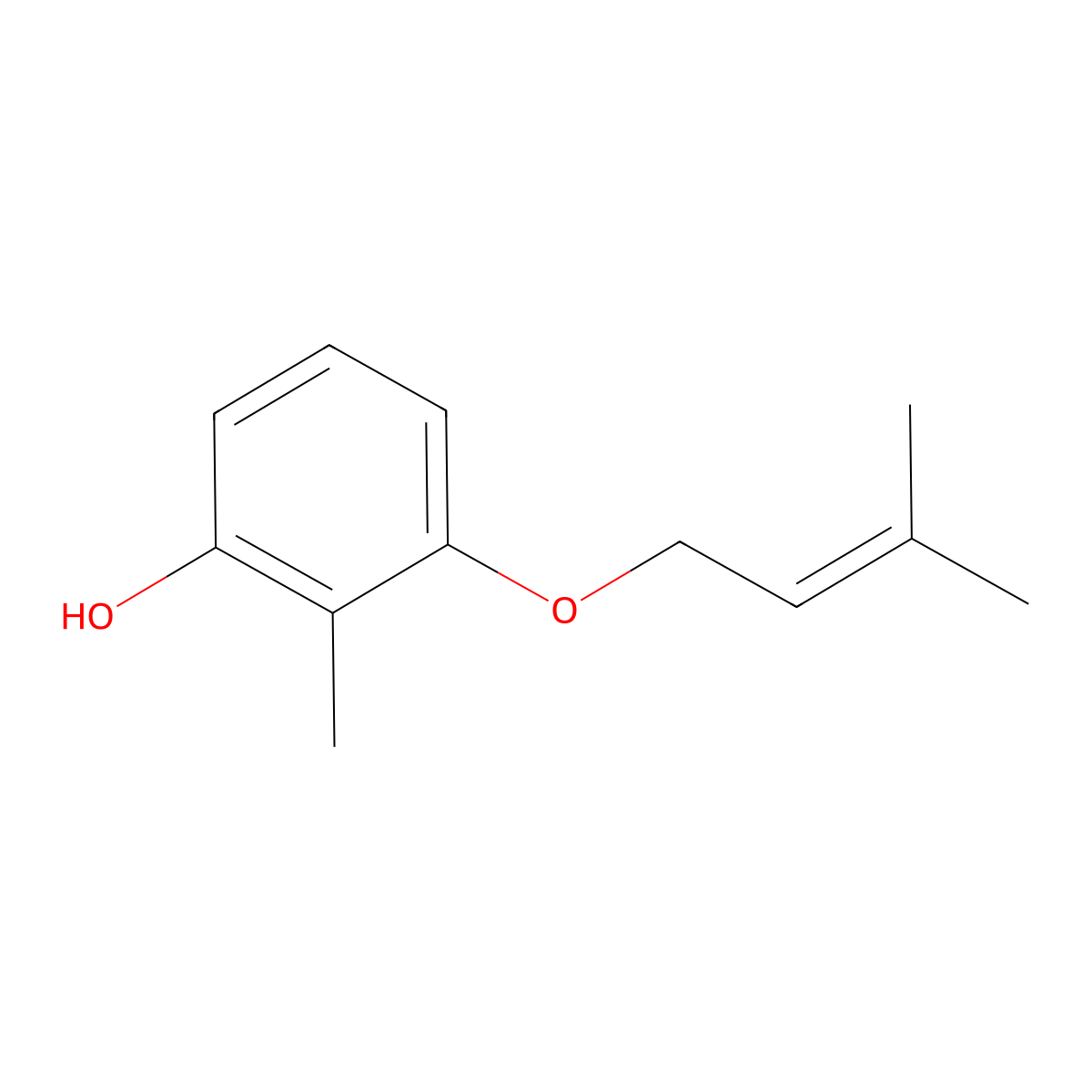 2-Methyl-3-[(3-methyl-2-buten-1-yl)oxy]phenol molecular structure, CAS 1094247-72-9