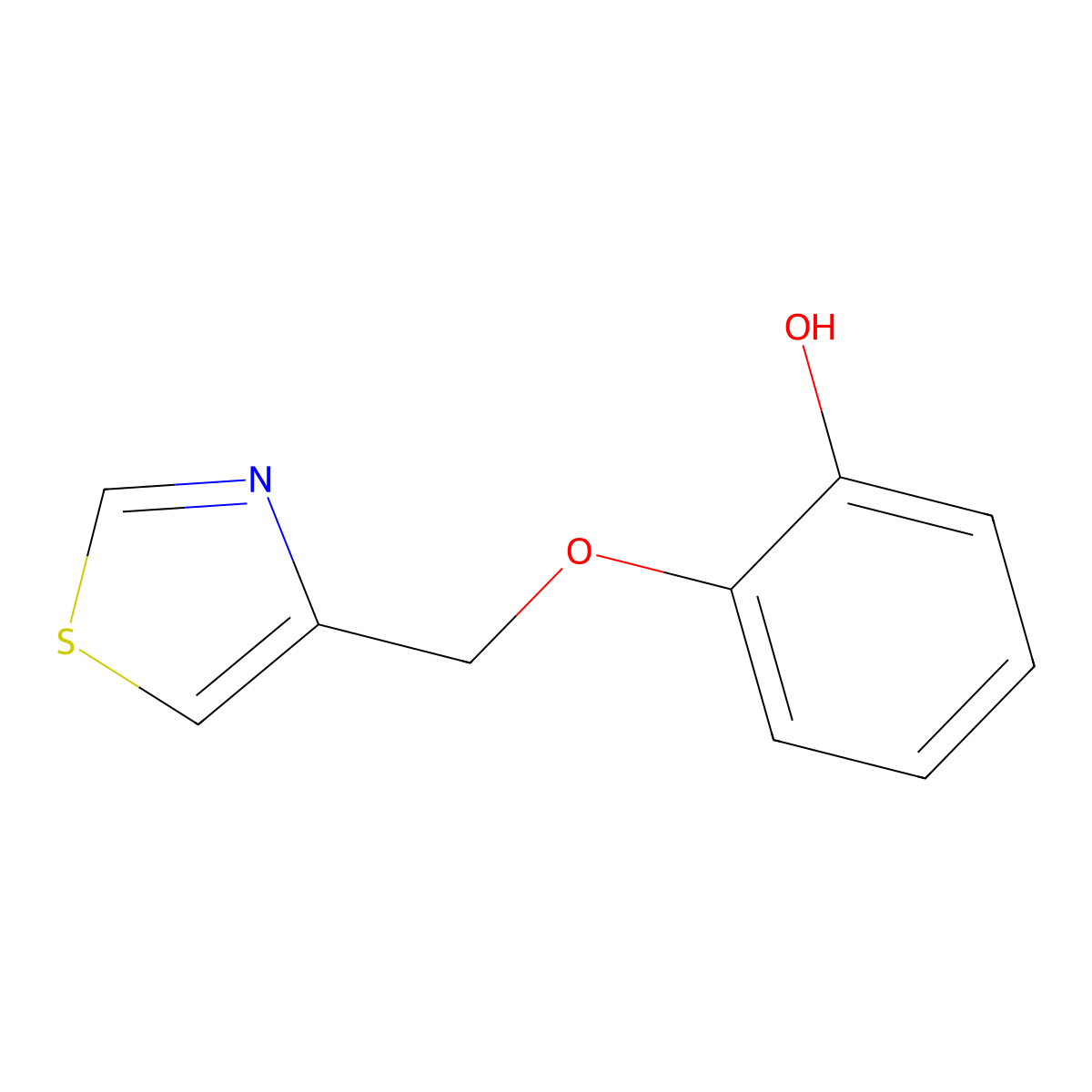 2-(1,3-Thiazol-4-ylmethoxy)phenol molecular structure, CAS 1094247-98-9