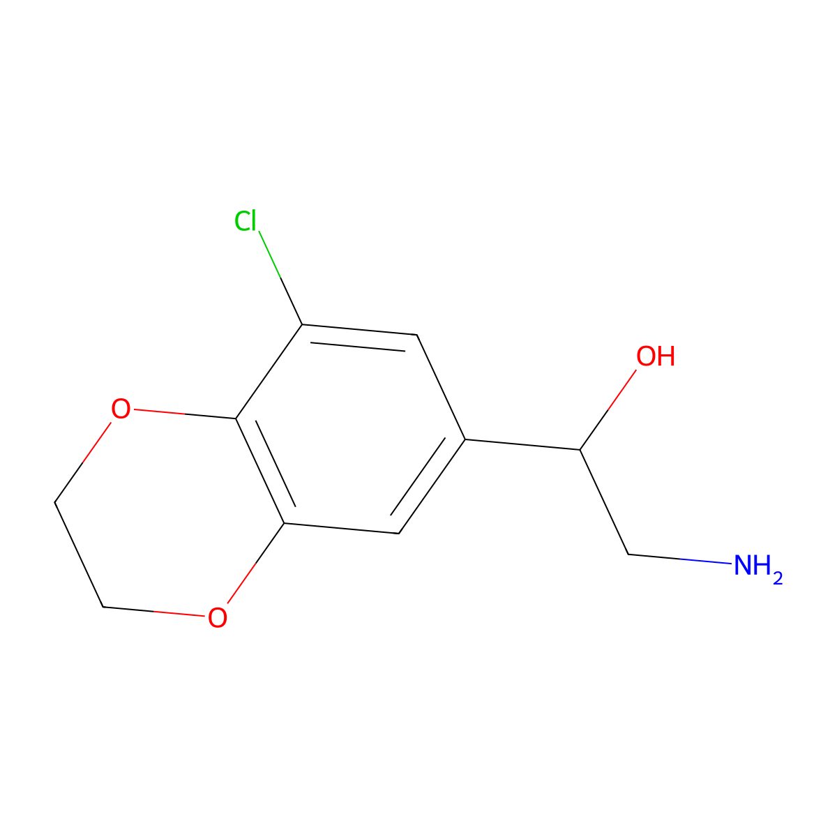 2-Amino-1-(8-chloro-2,3-dihydro-1,4-benzodioxin-6-yl)ethan-1-ol molecular structure, CAS 1094248-62-0