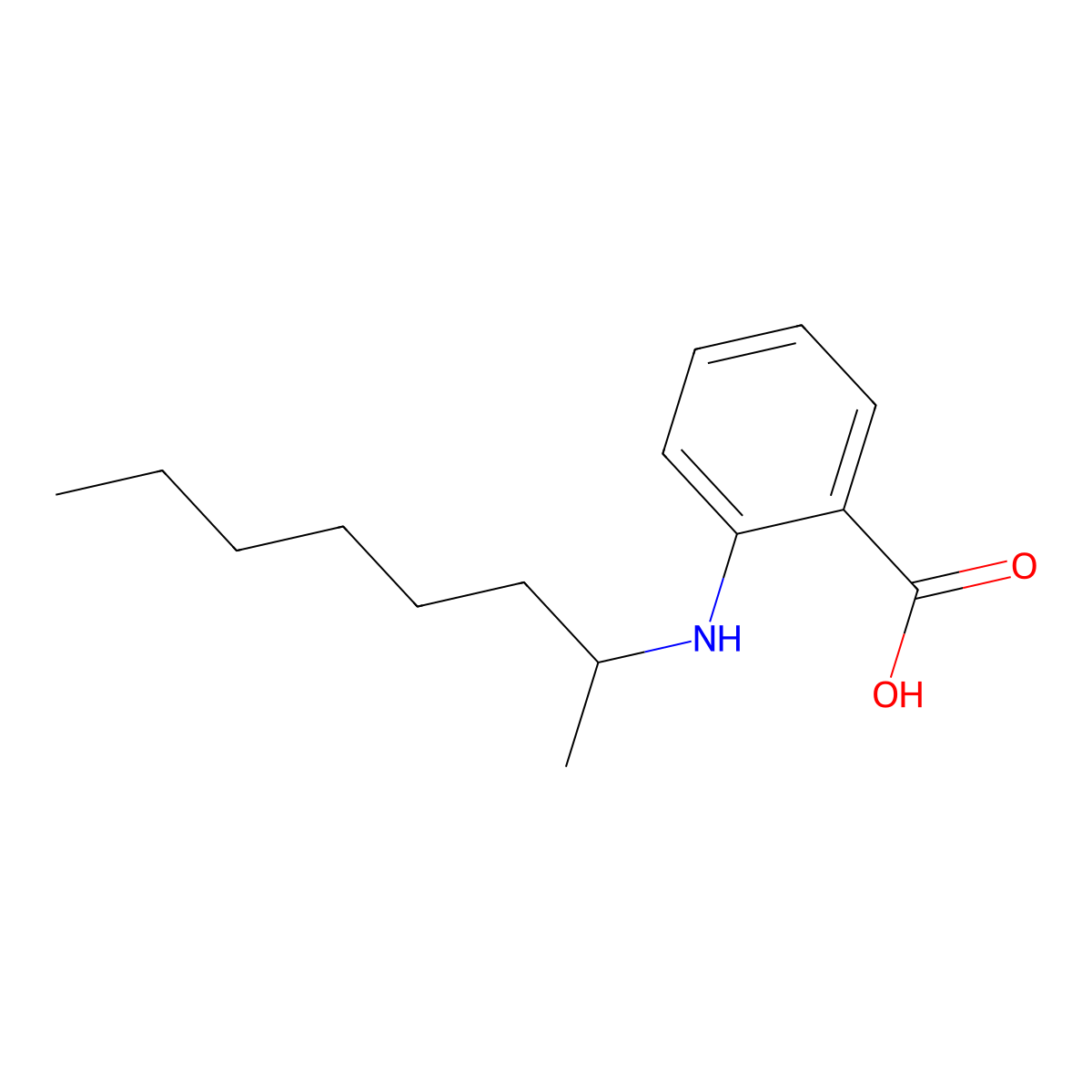 2-[(Octan-2-yl)amino]benzoic acid molecular structure, CAS 1094249-91-8