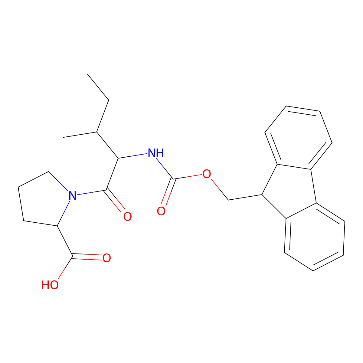 Fmoc-Ile-Pro-OH molecular structure, CAS 109425-47-0
