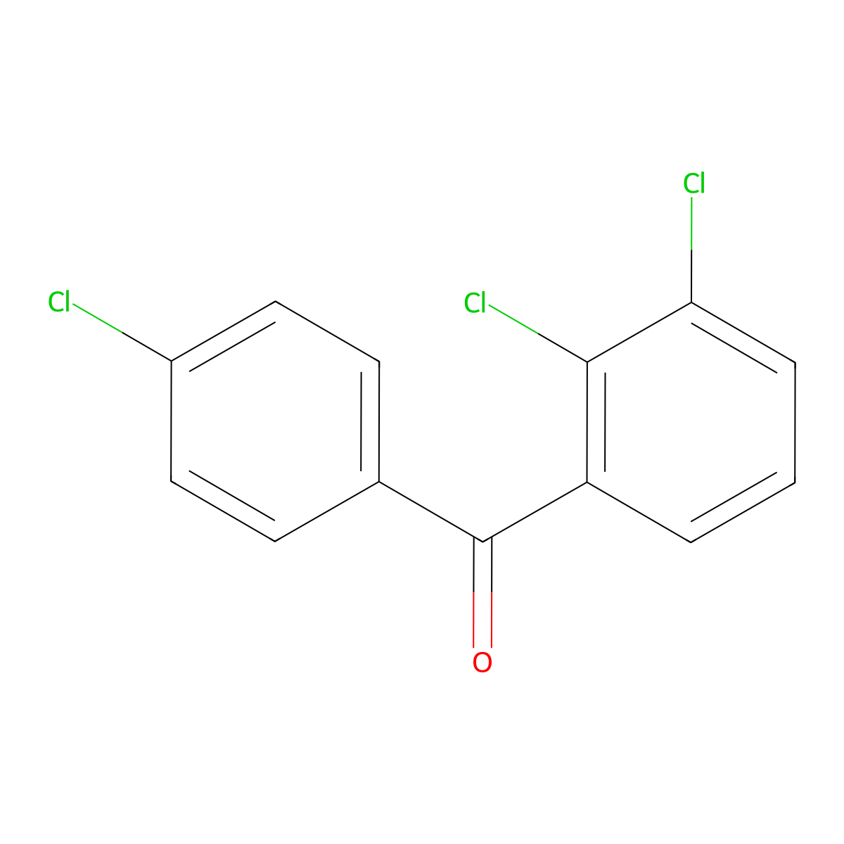(4-Chlorophenyl)(2,3-dichlorophenyl)methanone molecular structure, CAS 1094251-25-8