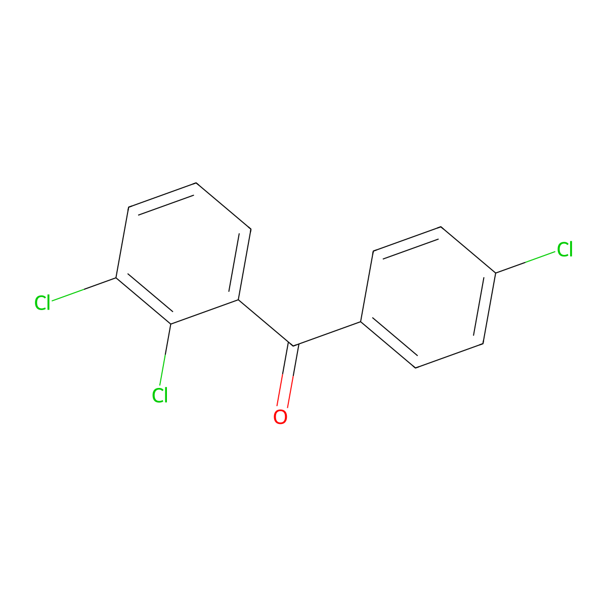 (4-Chlorophenyl)(2,3-dichlorophenyl)methanone molecular structure, CAS 1094251-25-8