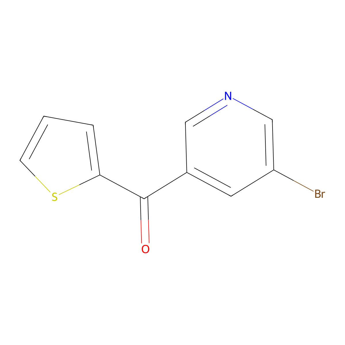 (5-Bromo-3-pyridinyl)-2-thienylmethanone molecular structure, CAS 1094251-96-3