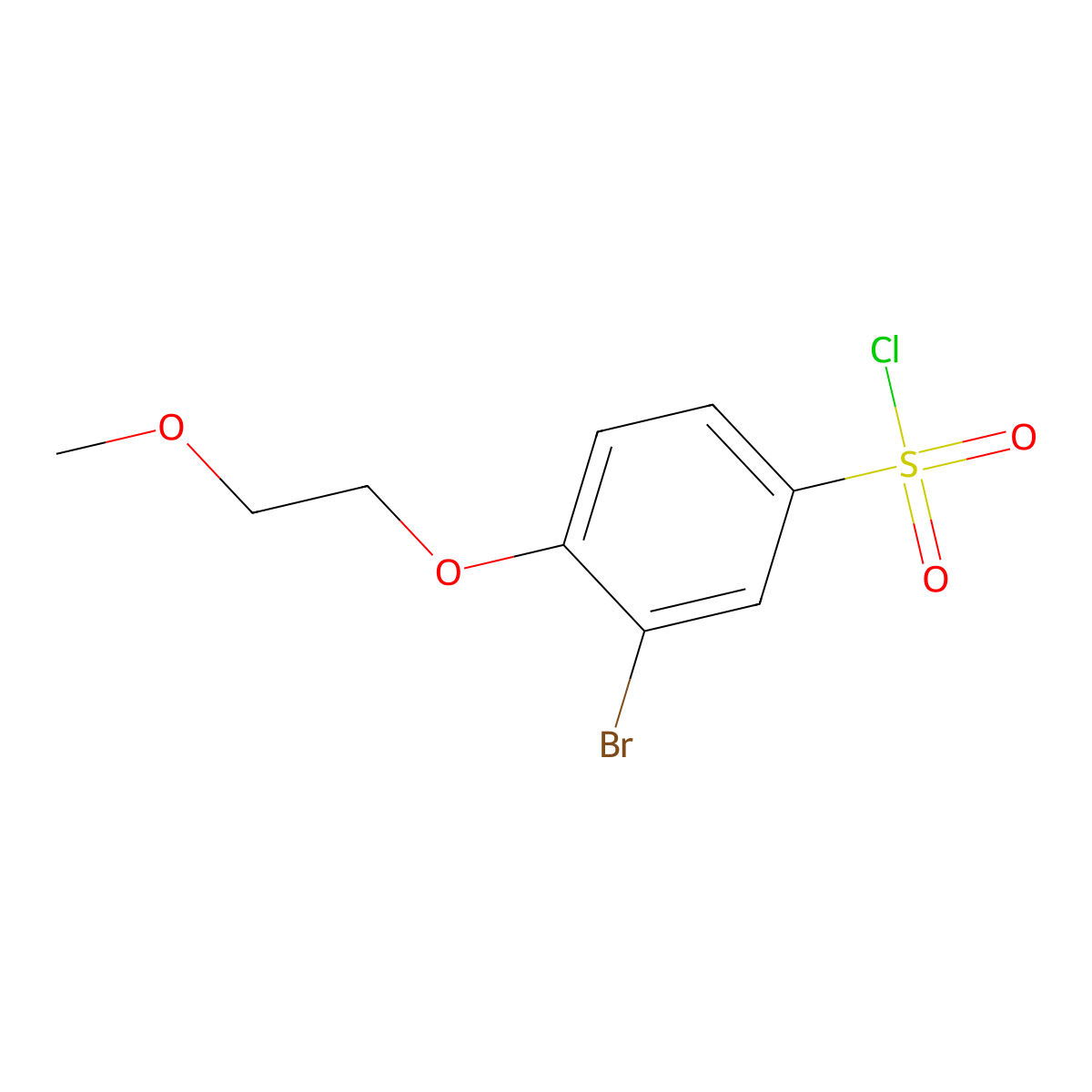 3-Bromo-4-(2-methoxyethoxy)benzene-1-sulfonyl chloride molecular structure, CAS 1094253-67-4