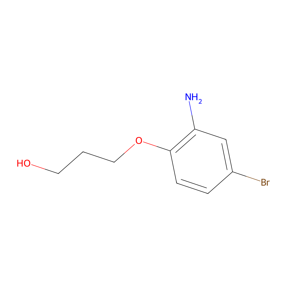 3-(2-Amino-4-bromophenoxy)propan-1-ol molecular structure, CAS 1094255-76-1