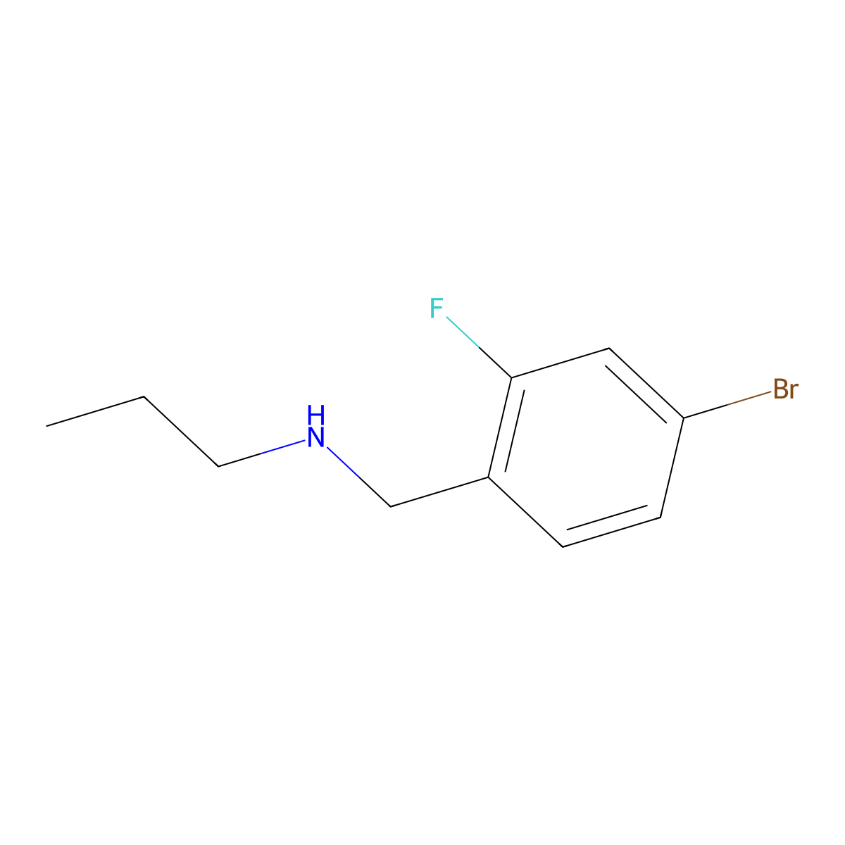 N-Propyl 4-bromo-2-fluorobenzylamine molecular structure, CAS 1094257-47-2