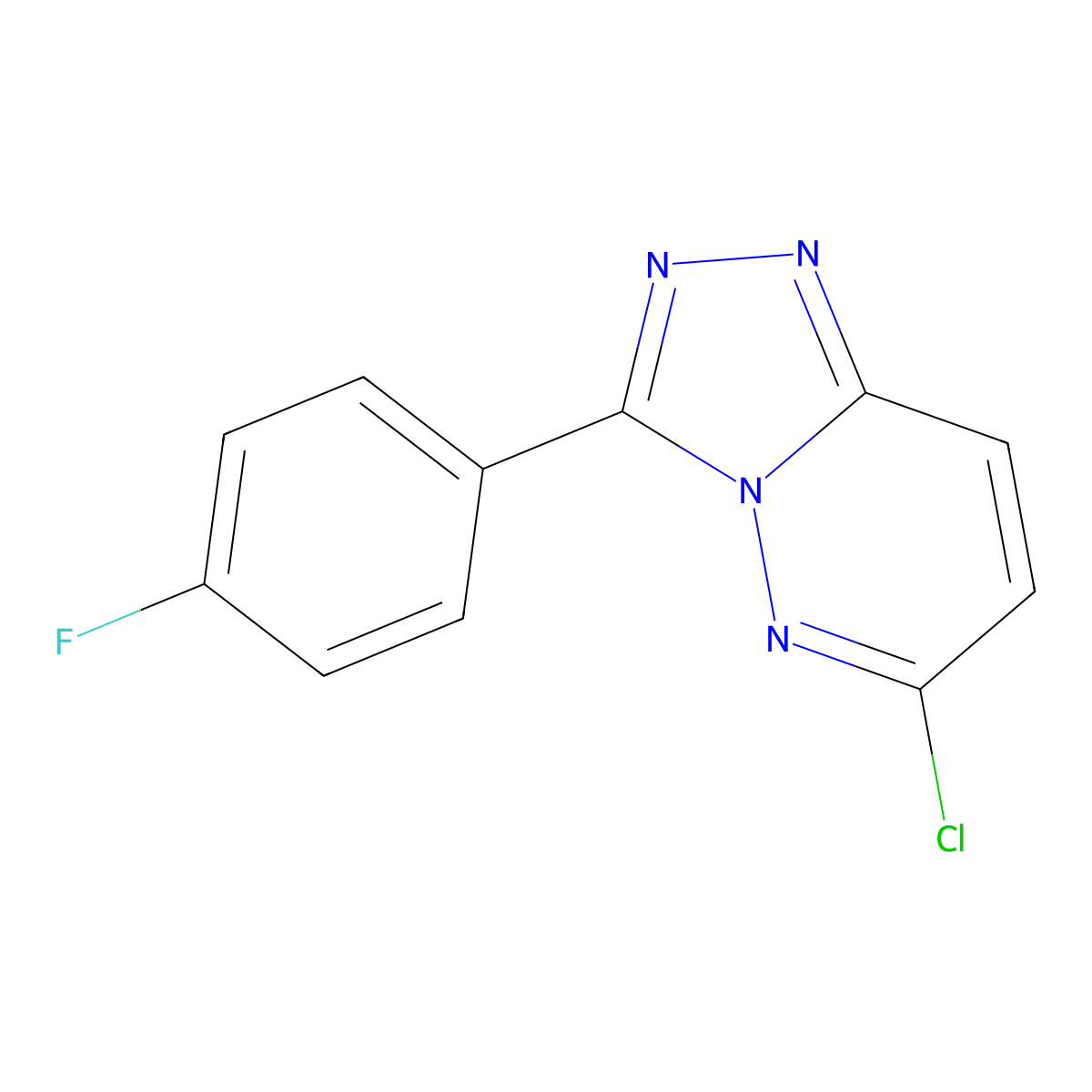 6-Chloro-3-(4-fluorophenyl)-[1,2,4]triazolo[4,3-b]pyridazine molecular structure, CAS 1094260-22-6