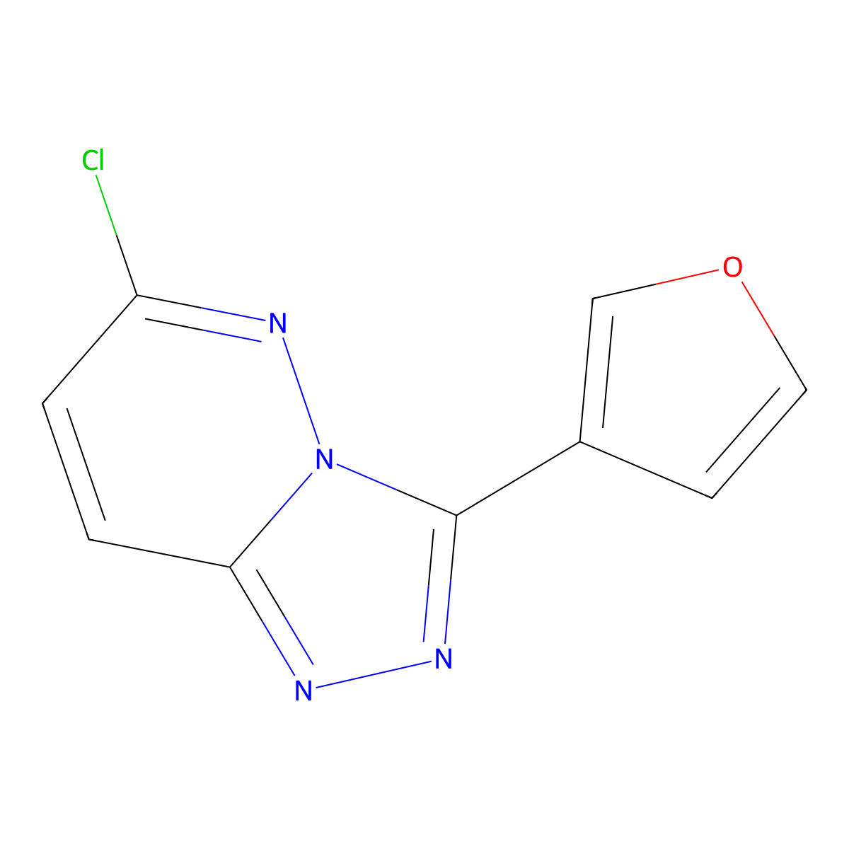 6-Chloro-3-(3-furanyl)-1,2,4-triazolo[4,3-b]pyridazine molecular structure, CAS 1094260-26-0