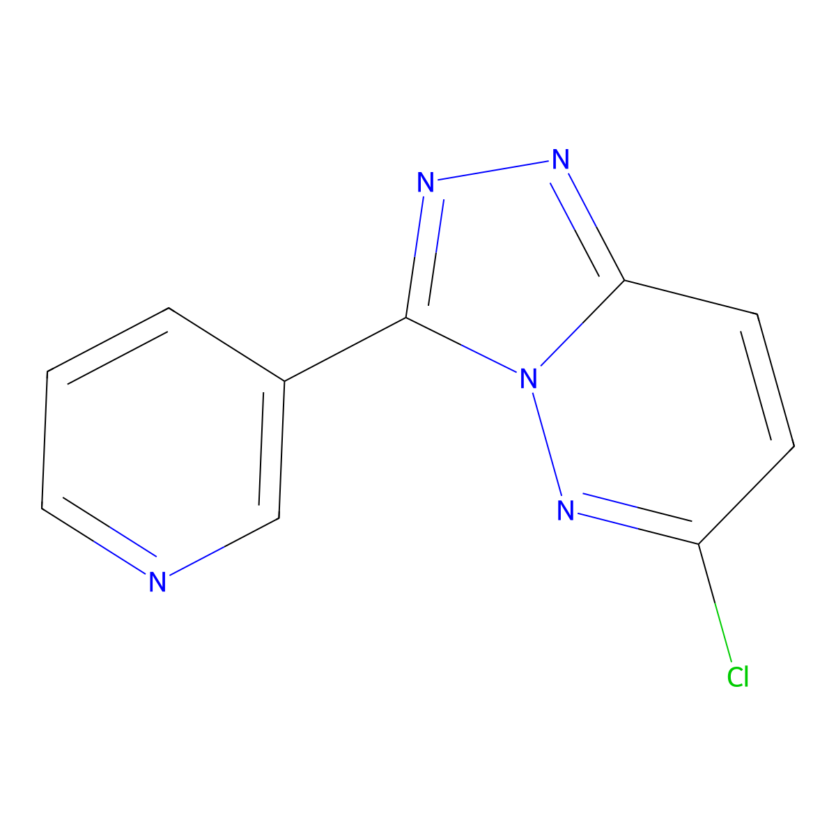 3-(6-Chloro-(1,2,4)triazolo(4,3-b)pyridazin-3-yl)pyridine molecular structure, CAS 1094260-38-4