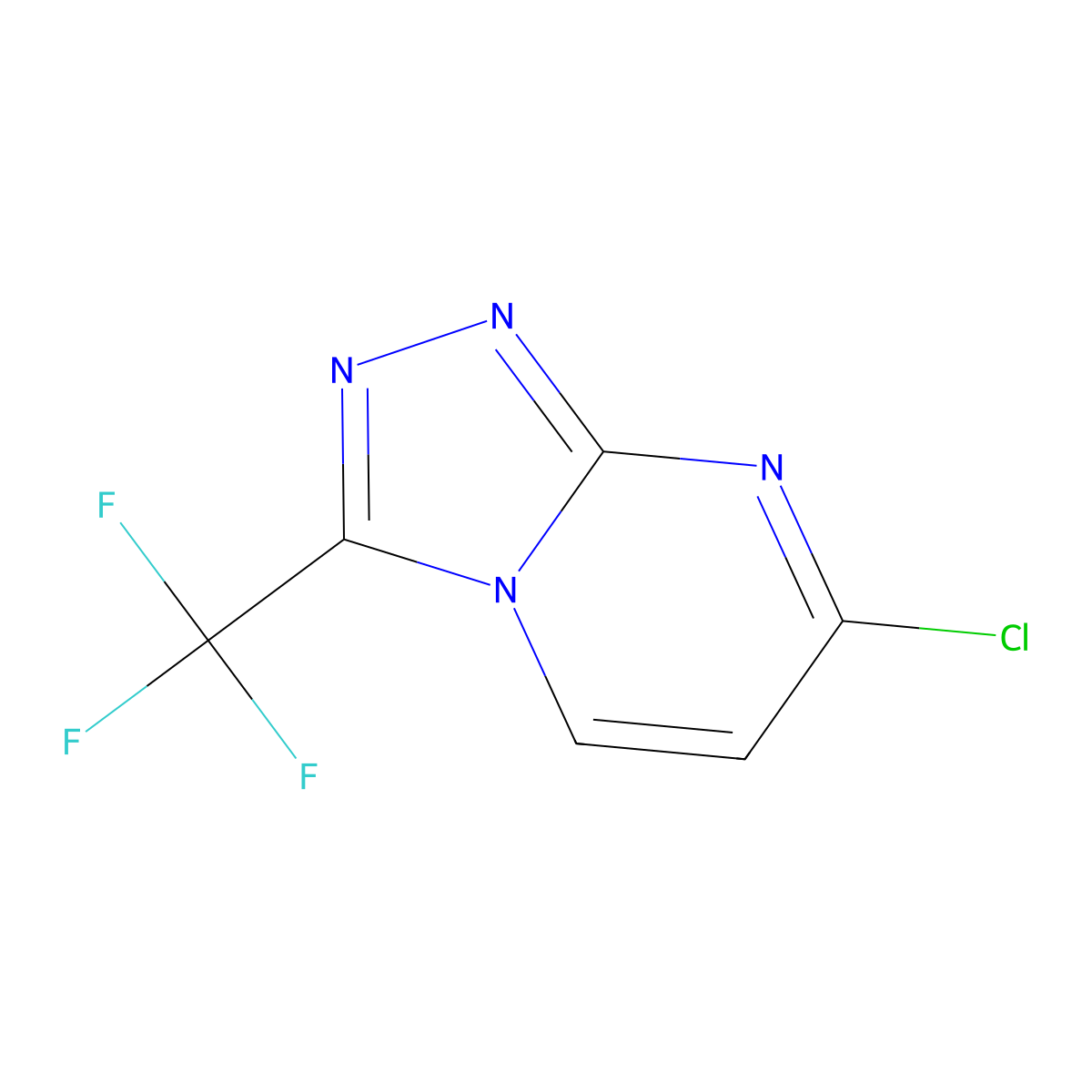 7-Chloro-3-(trifluoromethyl)-[1,2,4]triazolo[4,3-a]pyrimidine molecular structure, CAS 1094260-88-4