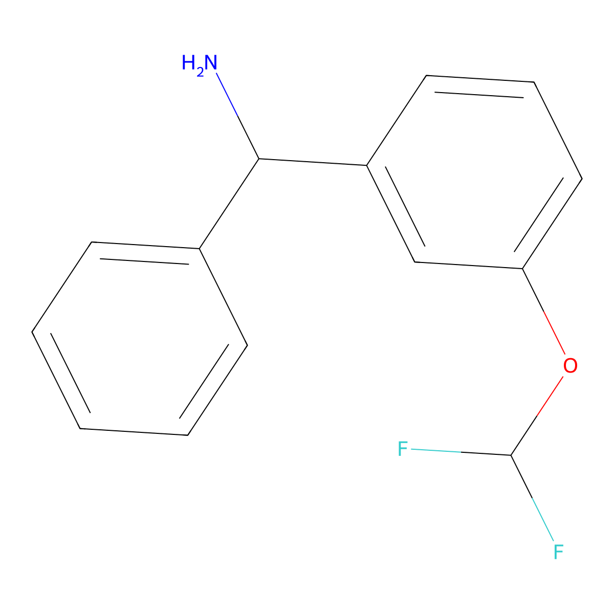 [3-(Difluoromethoxy)phenyl](phenyl)methanamine molecular structure, CAS 1094263-04-3