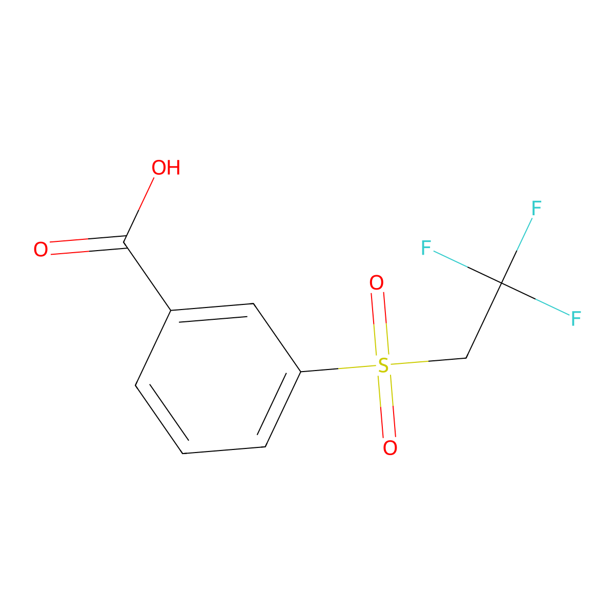3-(2,2,2-Trifluoroethanesulfonyl)benzoic acid molecular structure, CAS 1094264-43-3