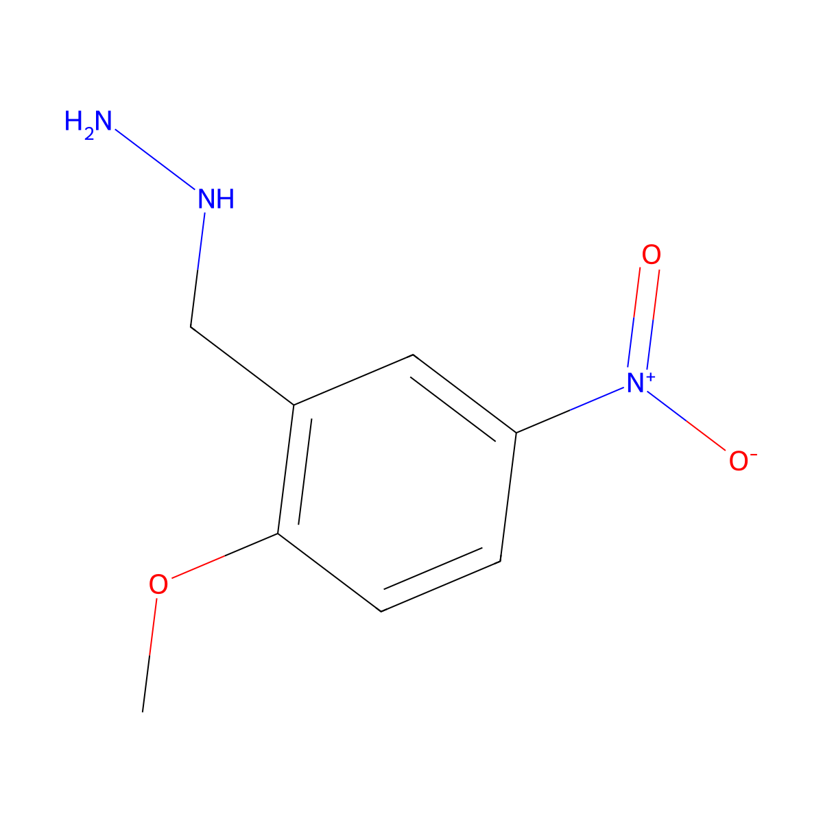 [(2-Methoxy-5-nitrophenyl)methyl]hydrazine molecular structure, CAS 1094265-60-7