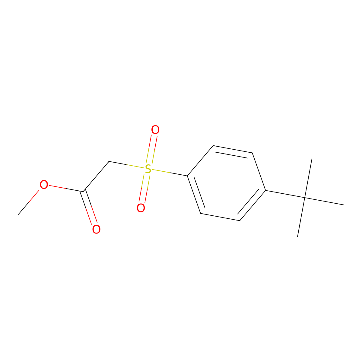 Methyl [(4-tert-butylphenyl)sulfonyl]acetate molecular structure, CAS 1094269-09-6