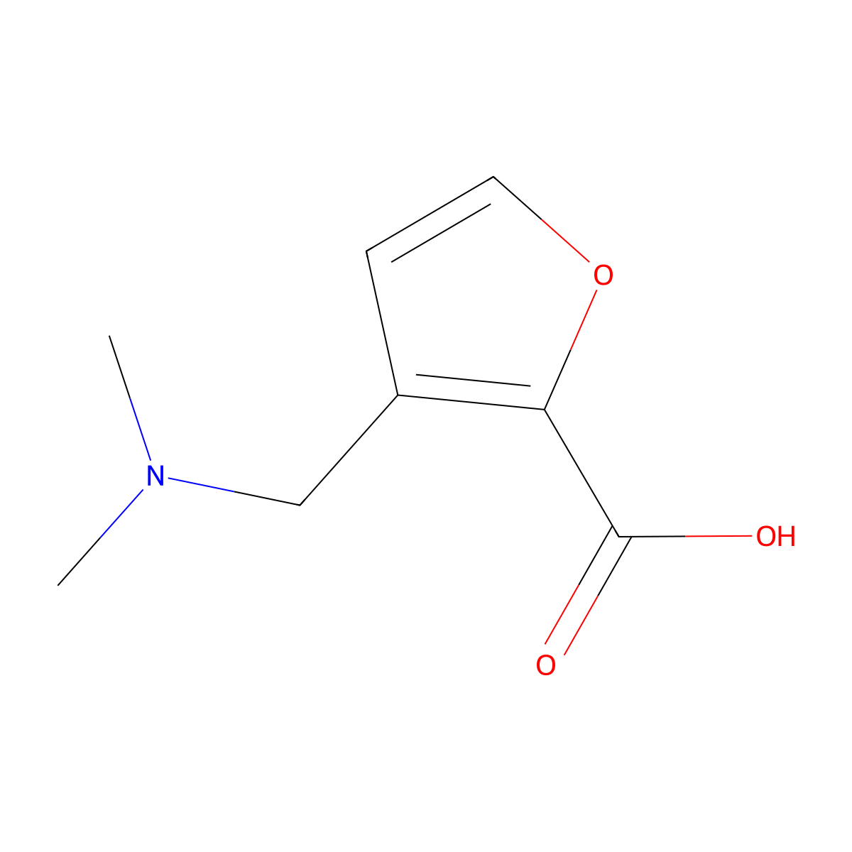3-[(Dimethylamino)methyl]furan-2-carboxylic acid molecular structure, CAS 1094269-42-7
