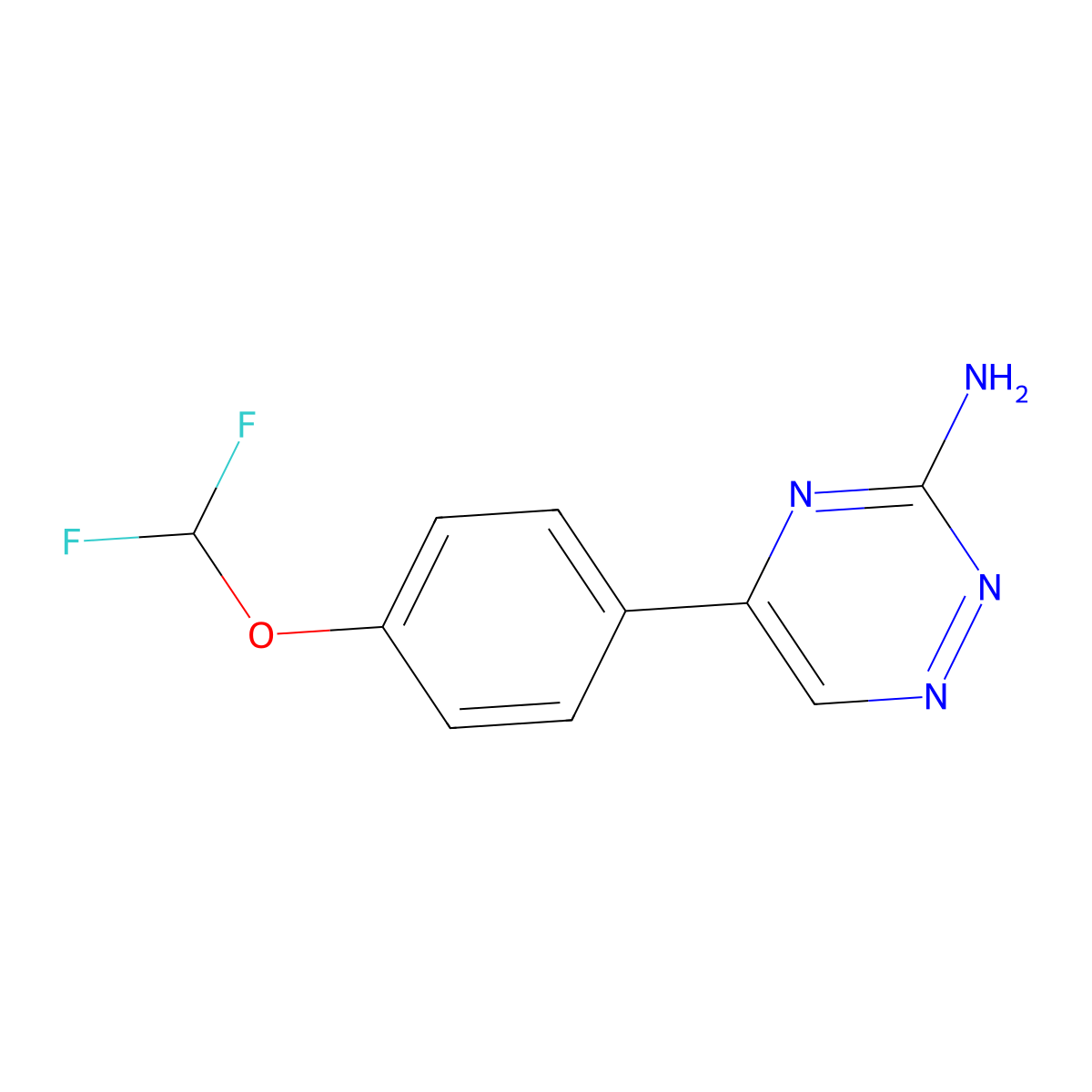 5-[4-(Difluoromethoxy)phenyl]-1,2,4-triazin-3-amine molecular structure, CAS 1094271-28-9