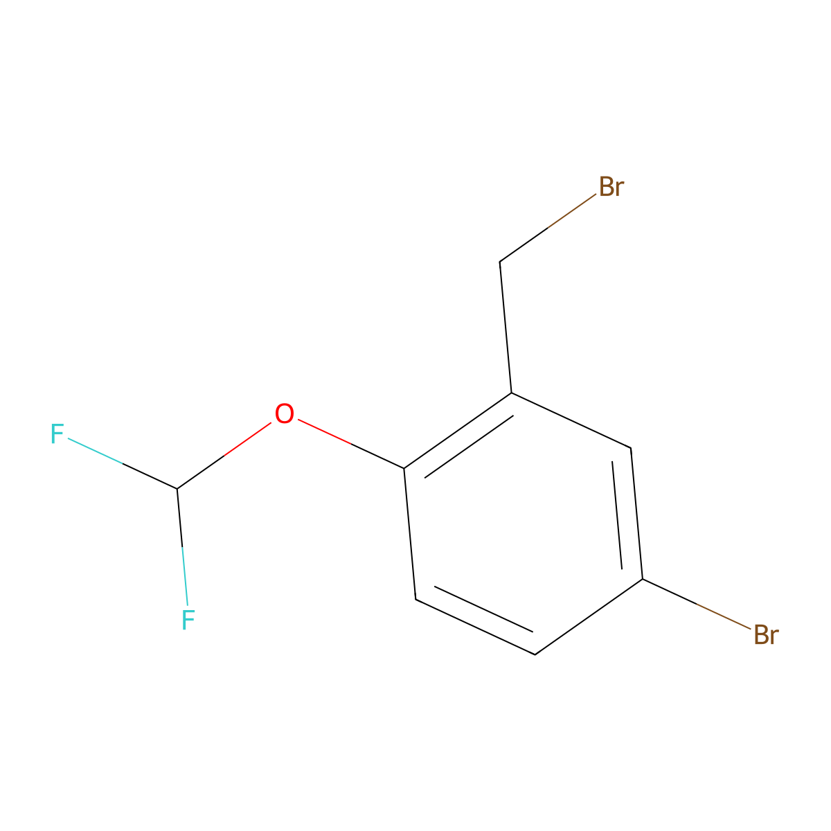 4-Bromo-2-(bromomethyl)-1-(difluoromethoxy)benzene molecular structure, CAS 1094273-07-0