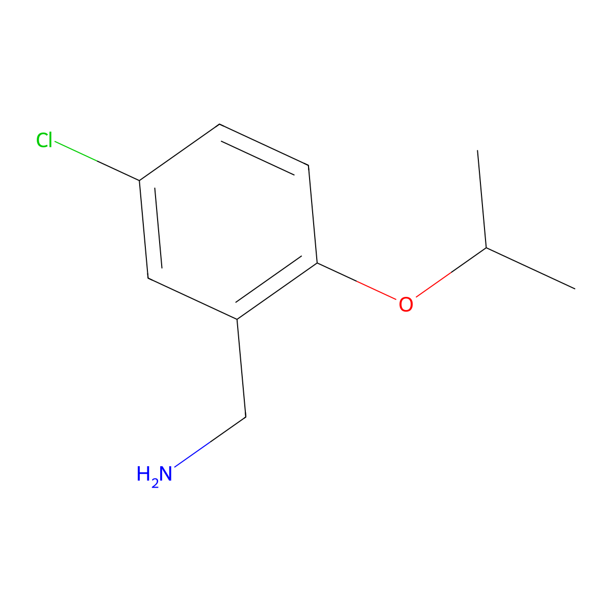 1-[5-Chloro-2-(propan-2-yloxy)phenyl]methanamine molecular structure, CAS 1094273-44-5