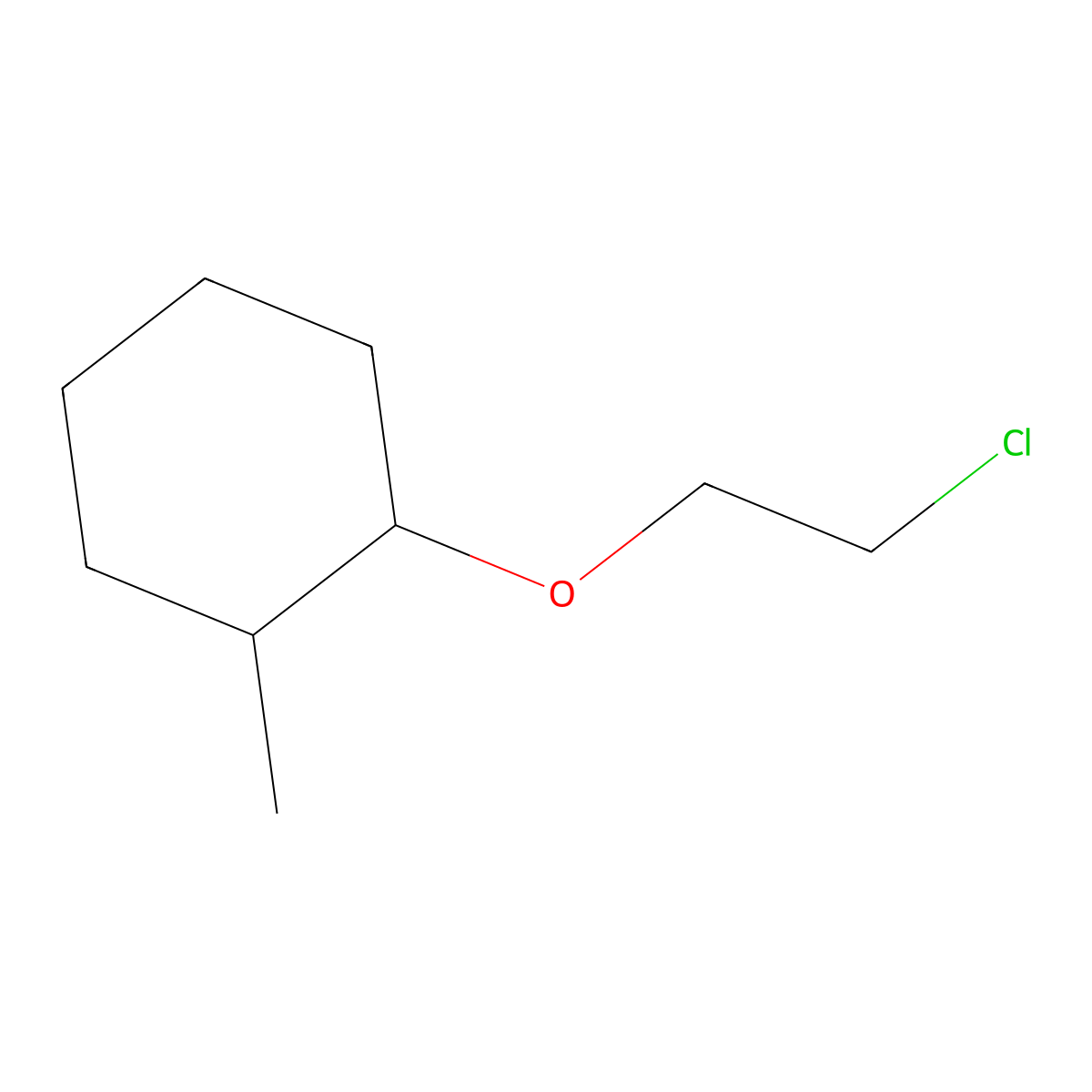 1-(2-Chloroethoxy)-2-methylcyclohexane molecular structure, CAS 1094273-74-1