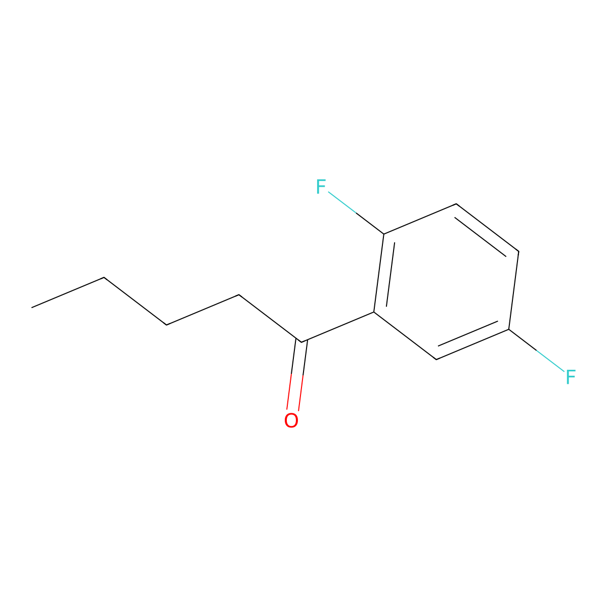 1-(2,5-Difluorophenyl)pentan-1-one molecular structure, CAS 1094275-54-3