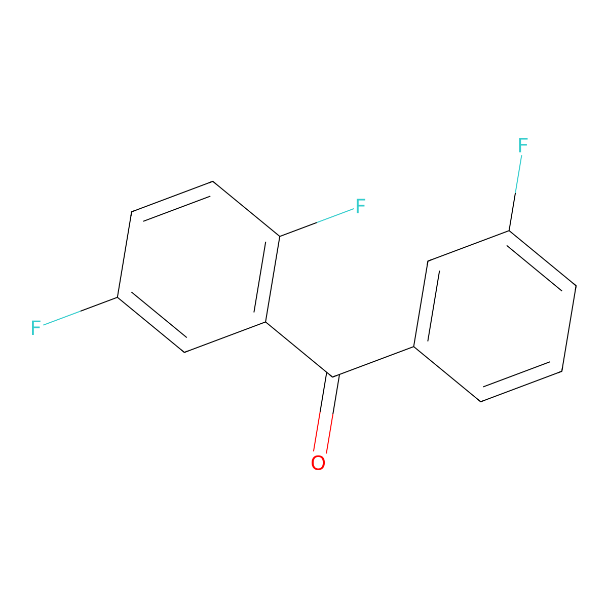 Methanone, (2,5-difluorophenyl)(3-fluorophenyl)- molecular structure, CAS 1094275-60-1