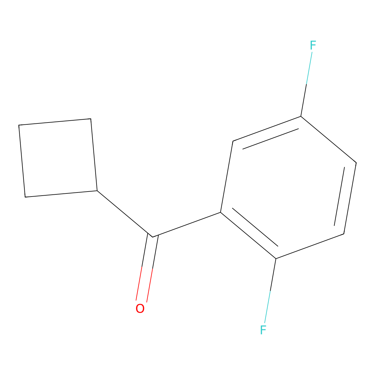 Cyclobutyl(2,5-difluorophenyl)methanone molecular structure, CAS 1094275-61-2
