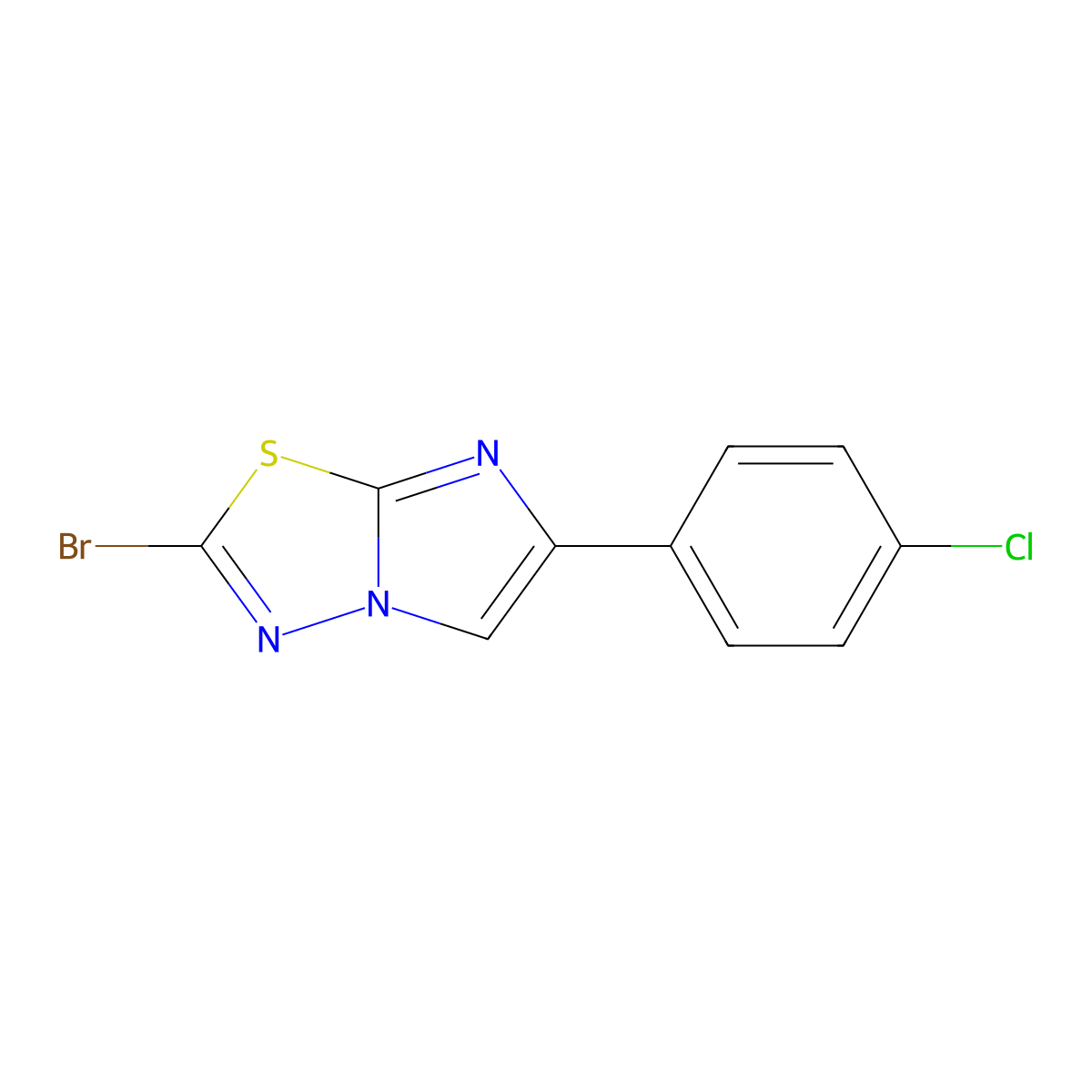 2-Bromo-6-(4-chlorophenyl)imidazo[2,1-b][1,3,4]thiadiazole molecular structure, CAS 1094279-94-3