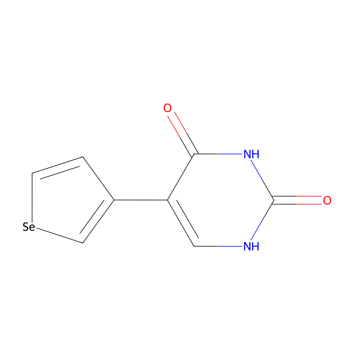5-selenophen-3-ylpyrimidine-2,4(1H,3H)-dione molecular structure, CAS 109428-24-2