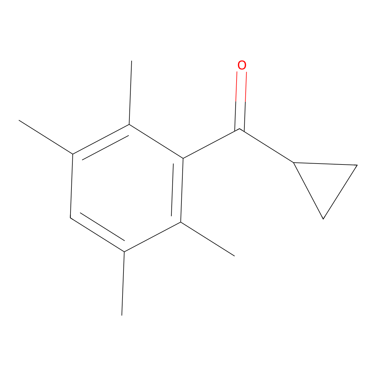 Cyclopropyl(2,3,5,6-tetramethylphenyl)methanone molecular structure, CAS 1094280-08-6