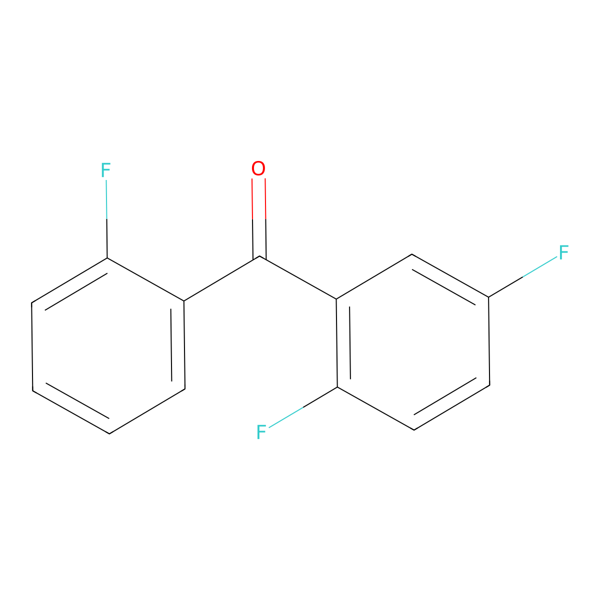 Methanone, (2,5-difluorophenyl)(2-fluorophenyl)- molecular structure, CAS 1094280-29-1