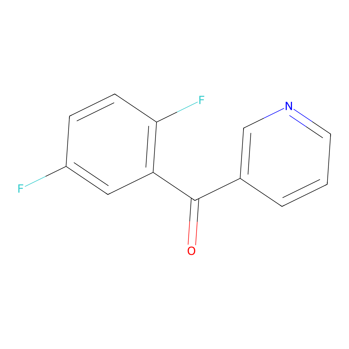 (2,5-Difluorophenyl)(pyridin-3-yl)methanone molecular structure, CAS 1094280-30-4