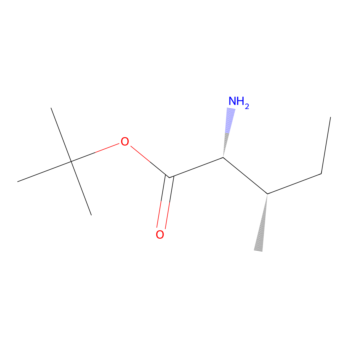 tert-butyl (2R,3S)-2-amino-3-methylpentanoate molecular structure, CAS 1094281-50-1