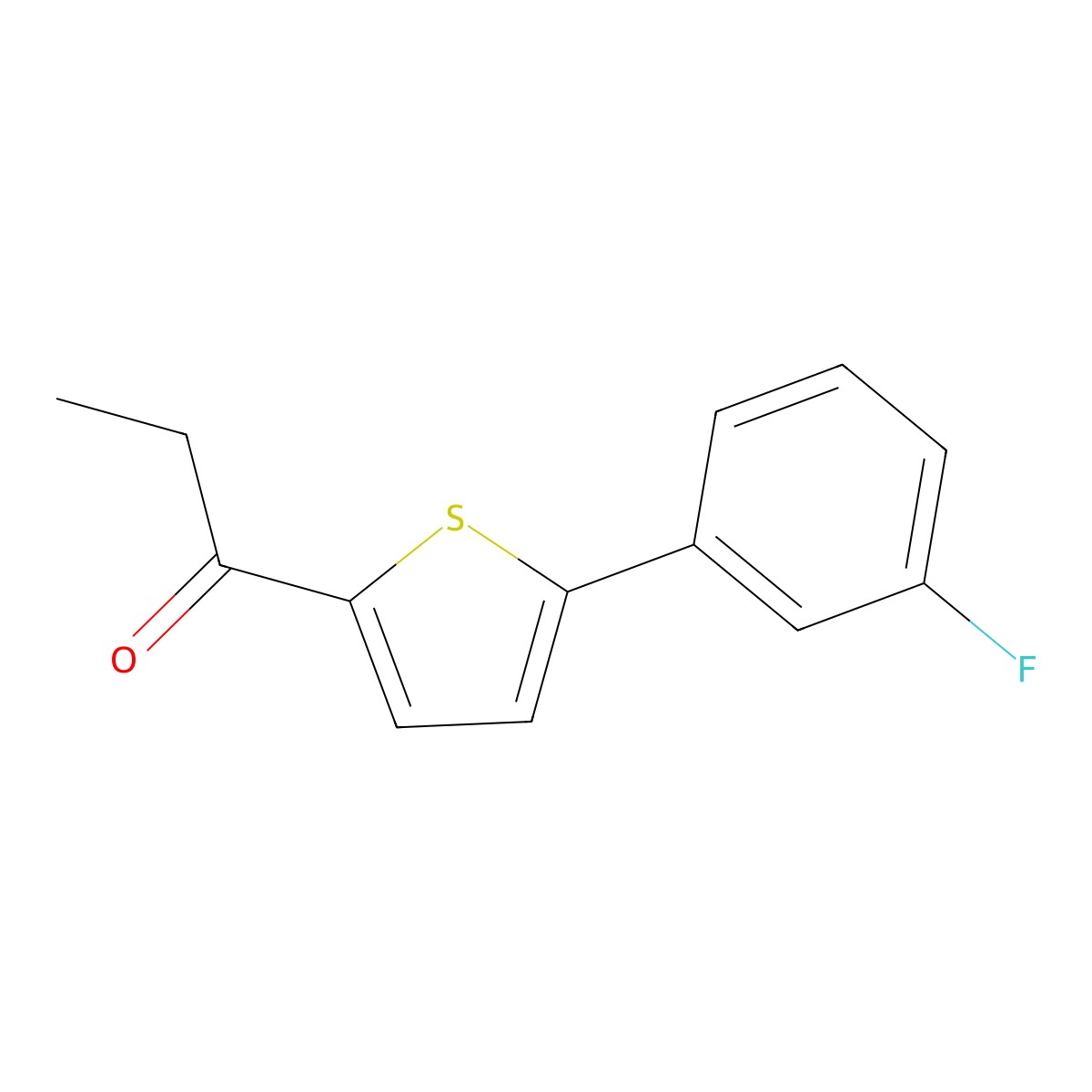 1-[5-(3-Fluorophenyl)-2-thienyl]-1-propanone molecular structure, CAS 1094281-94-3