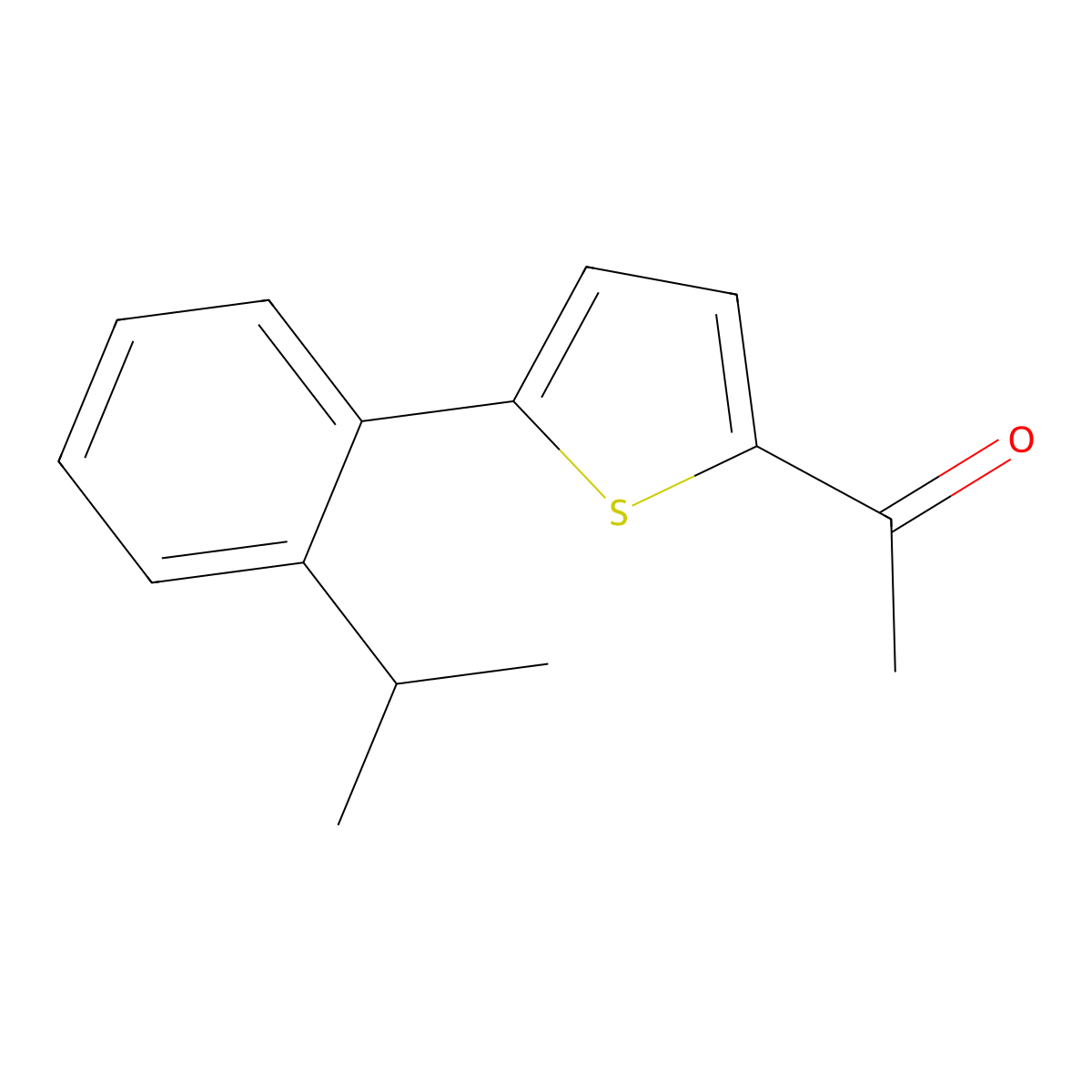 1-[5-[2-(1-Methylethyl)phenyl]-2-thienyl]ethanone molecular structure, CAS 1094281-96-5
