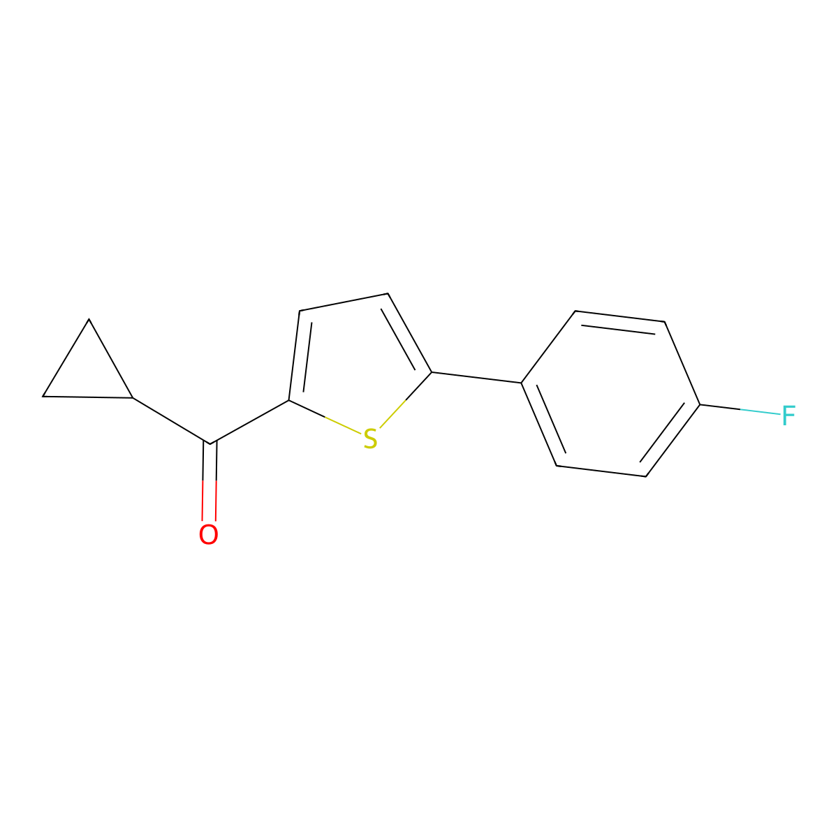 Cyclopropyl[5-(4-fluorophenyl)-2-thienyl]methanone molecular structure, CAS 1094281-98-7