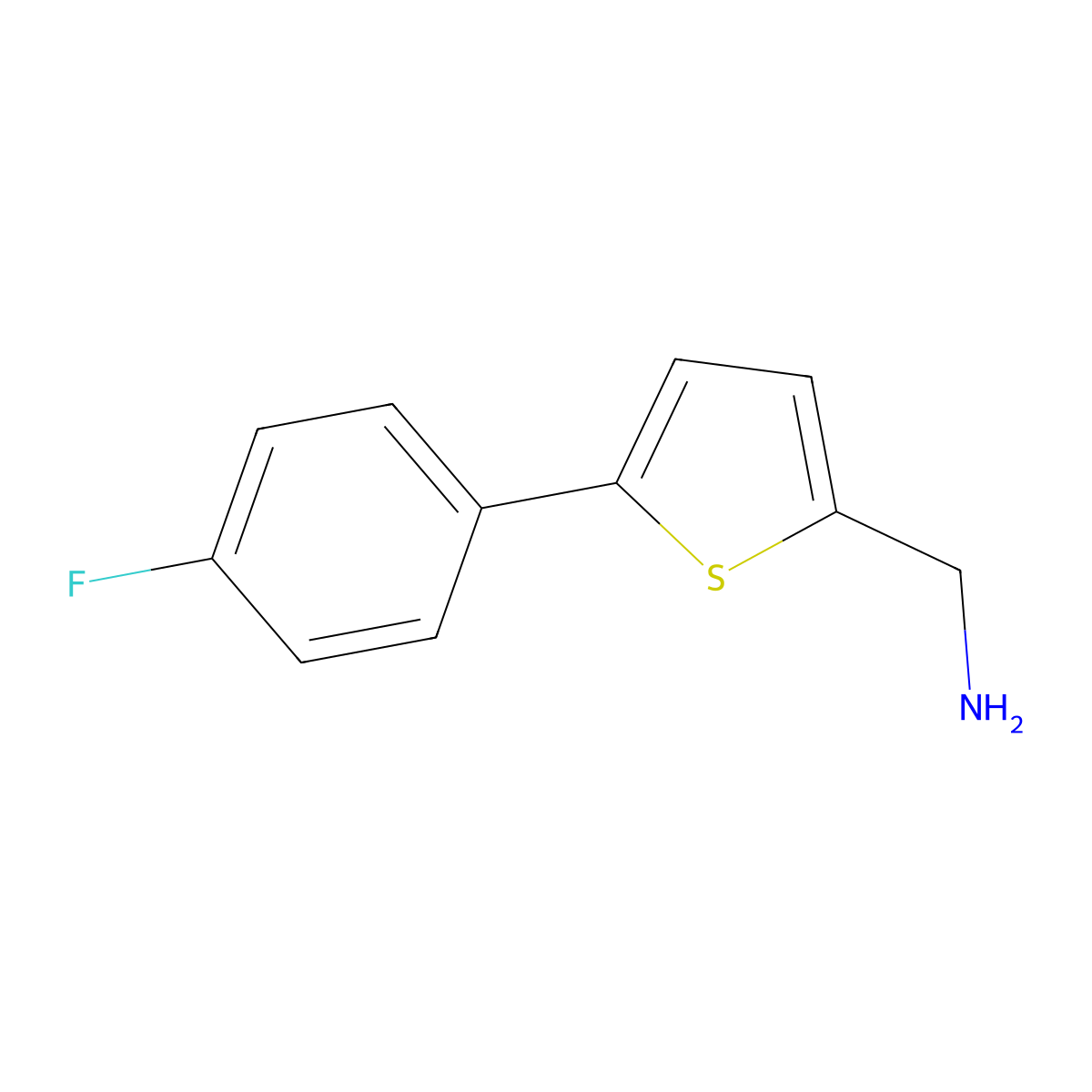 (5-(4-Fluorophenyl)thiophen-2-yl)methanamine molecular structure, CAS 1094282-45-7