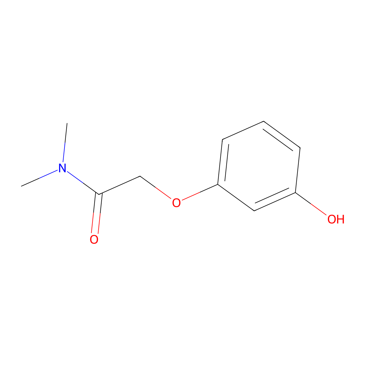 2-(3-hydroxyphenoxy)-N,N-dimethylacetamide molecular structure, CAS 1094283-92-7