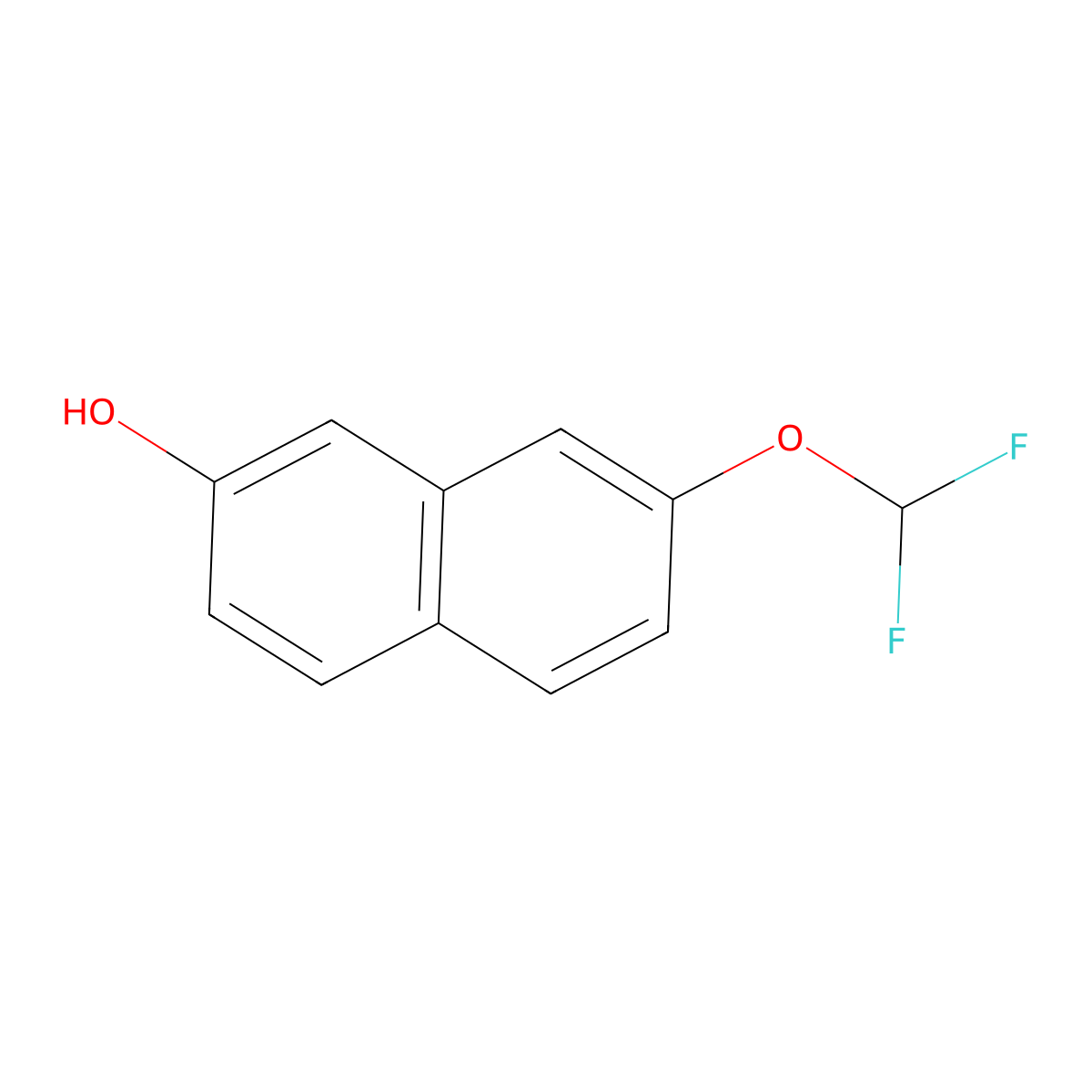 2-(Difluoromethoxy)-7-naphthol molecular structure, CAS 1094284-18-0