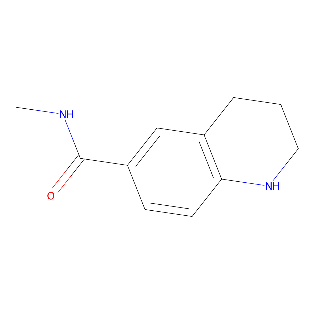 N-methyl-1,2,3,4-tetrahydroquinoline-6-carboxamide molecular structure, CAS 1094284-62-4