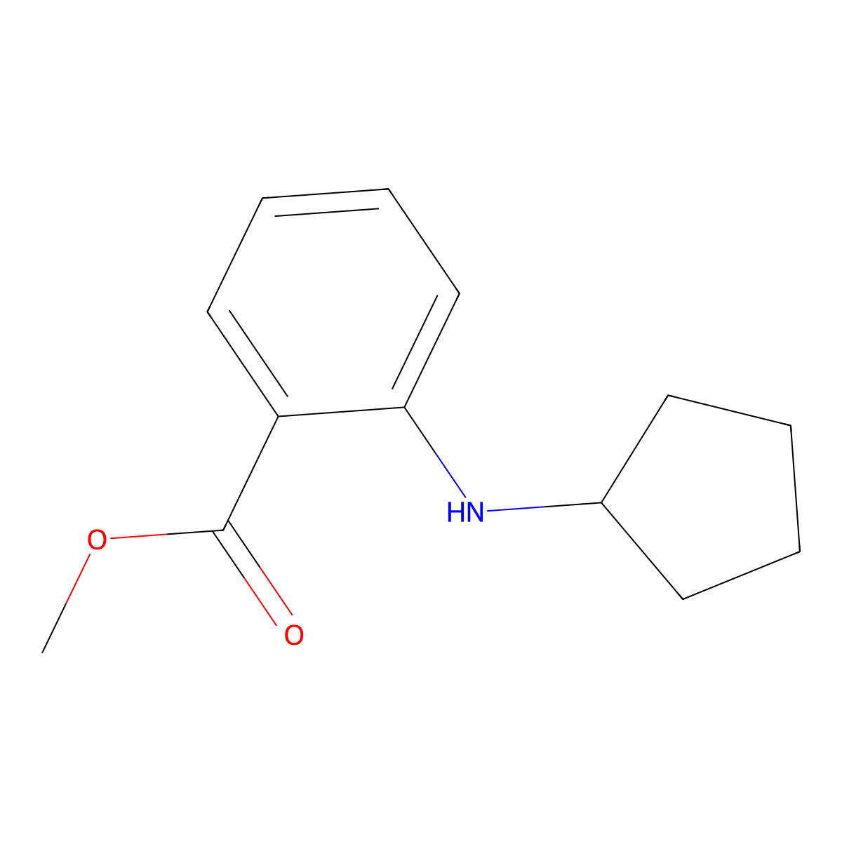 Methyl 2-(cyclopentylamino)benzoate molecular structure, CAS 1094286-24-4