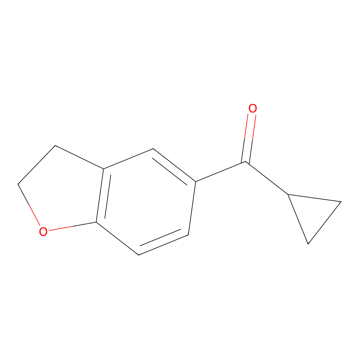 Cyclopropyl(2,3-dihydrobenzofuran-5-yl)methanone molecular structure, CAS 1094286-56-2