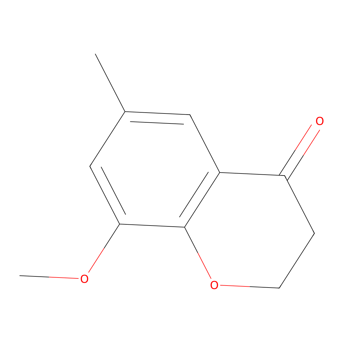 8-methoxy-6-methyl-3,4-dihydro-2H-1-benzopyran-4-one molecular structure, CAS 1094288-70-6