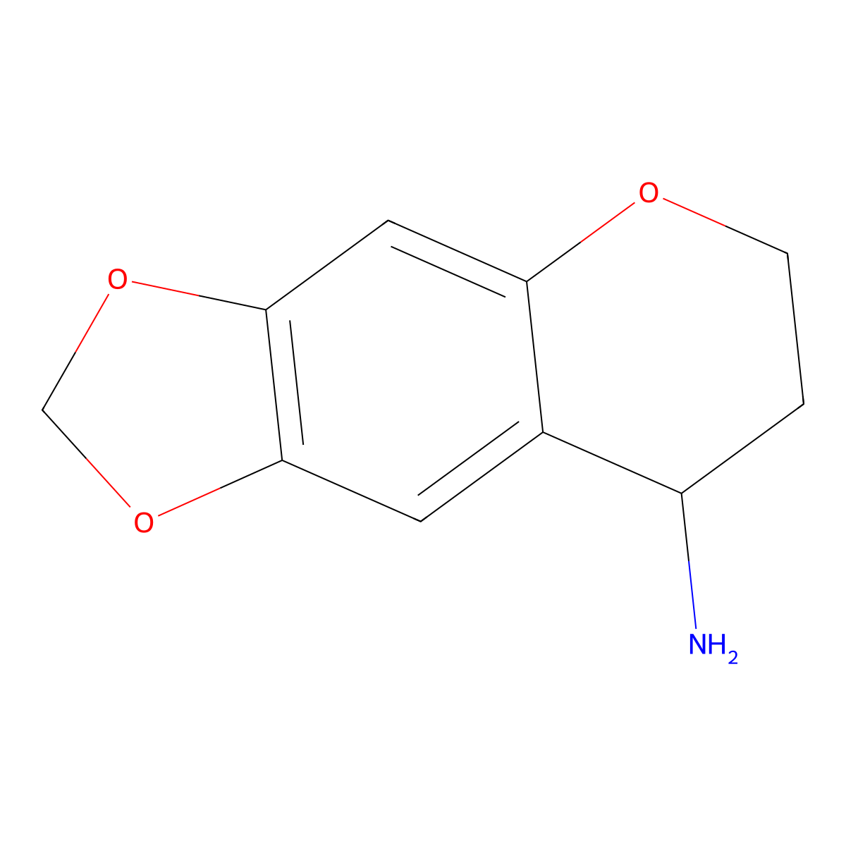 4,6,10-Trioxatricyclo[7.4.0.0,3,7]trideca-1,3(7),8-trien-13-amine molecular structure, CAS 1094288-87-5