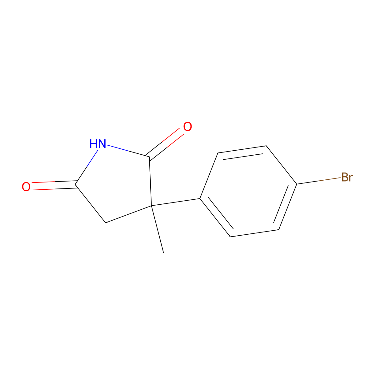 3-(4-Bromophenyl)-3-methylpyrrolidine-2,5-dione molecular structure, CAS 1094289-44-7