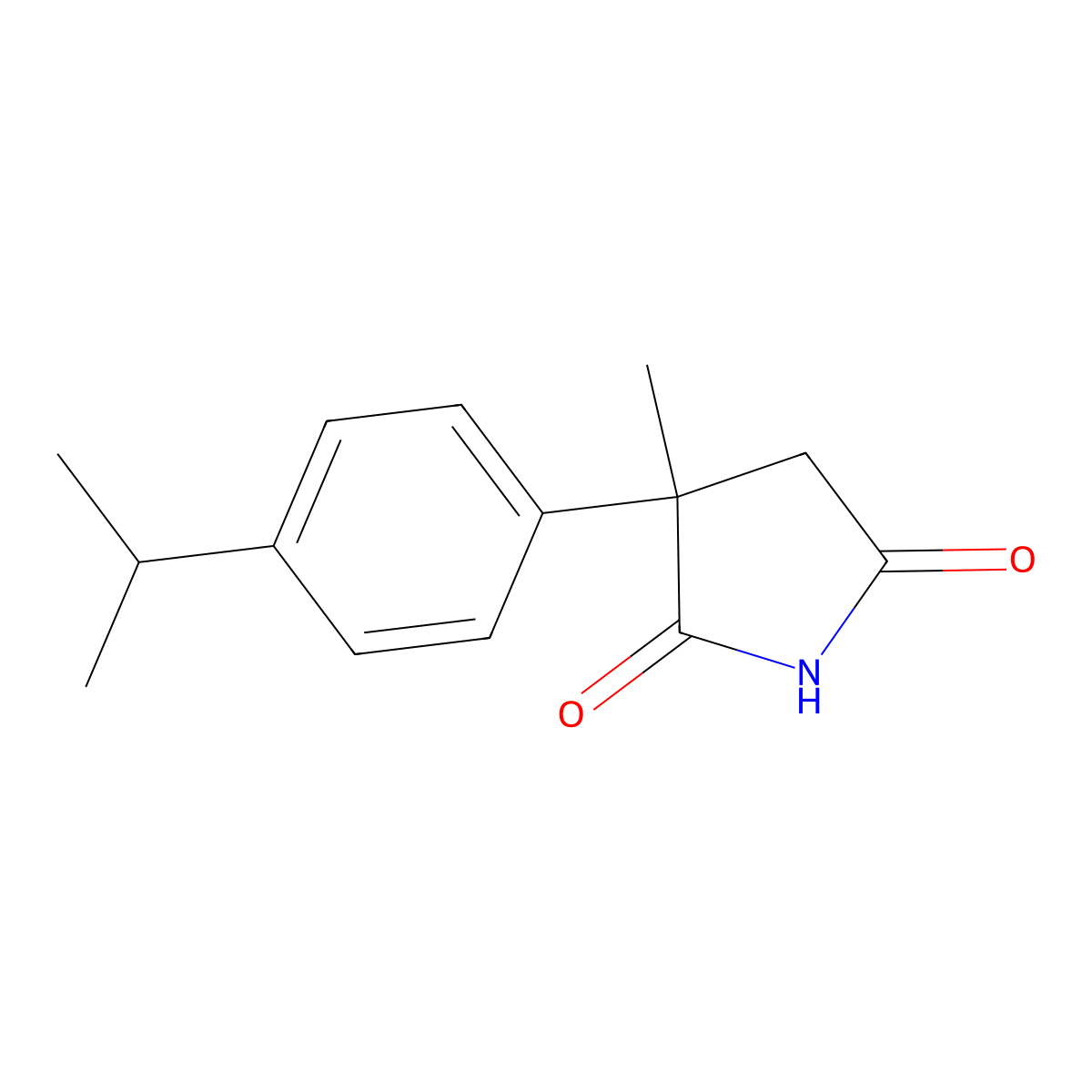 3-Methyl-3-[4-(propan-2-yl)phenyl]pyrrolidine-2,5-dione molecular structure, CAS 1094289-46-9