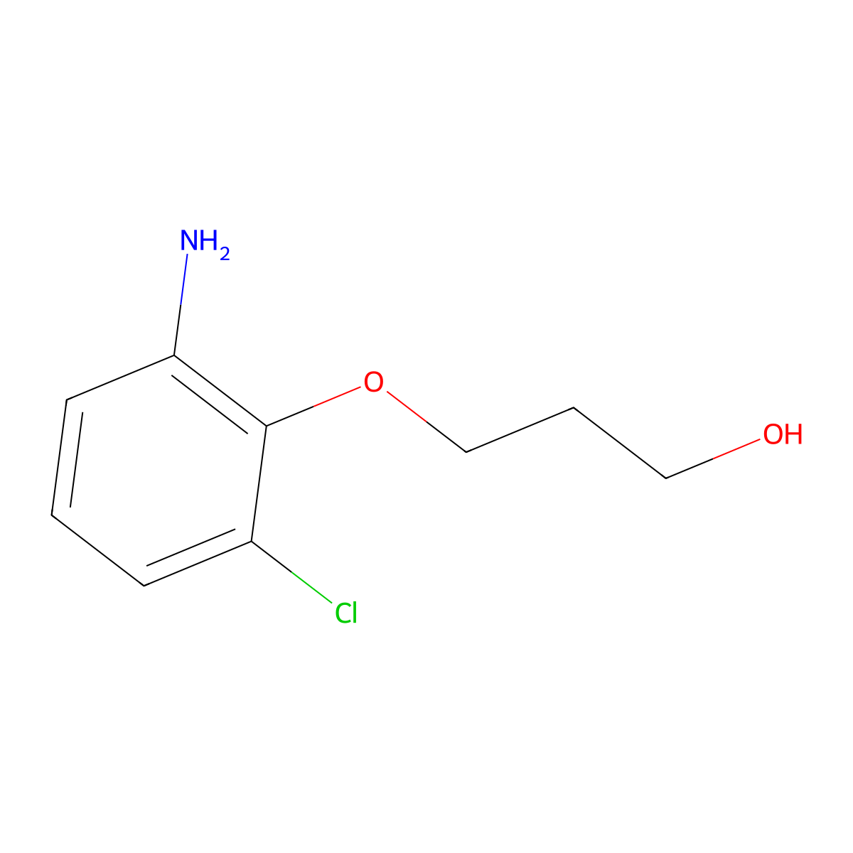 3-(2-Amino-6-chlorophenoxy)propan-1-ol molecular structure, CAS 1094290-90-0