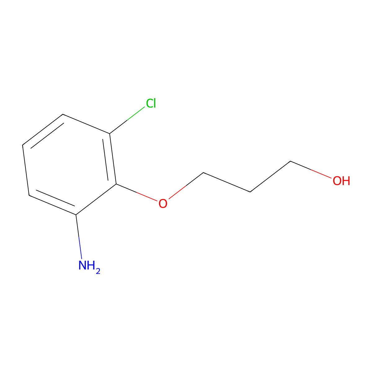 3-(2-Amino-6-chlorophenoxy)propan-1-ol molecular structure, CAS 1094290-90-0